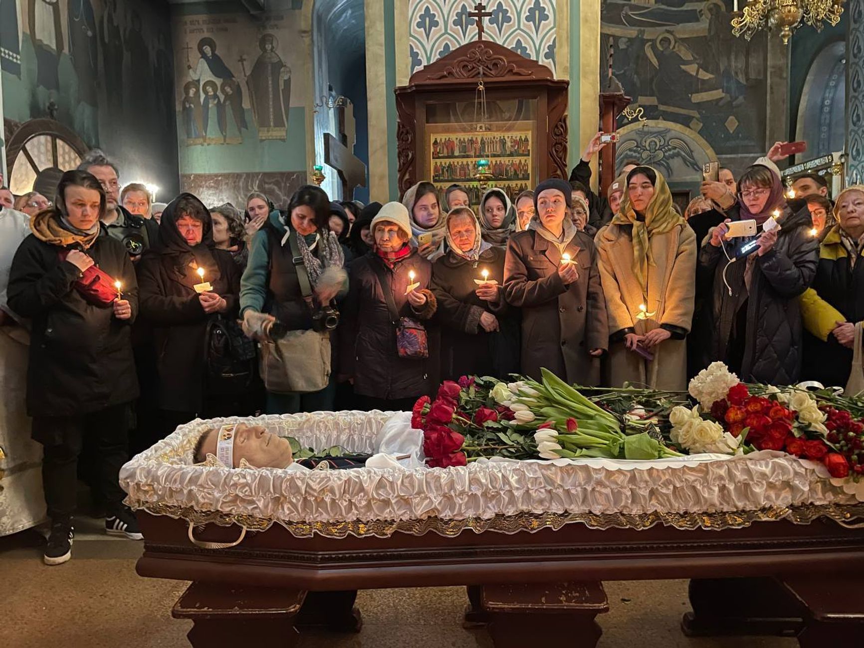 Inside the Console My Sorrows Temple, where the funeral service for Alexei Navalny took place