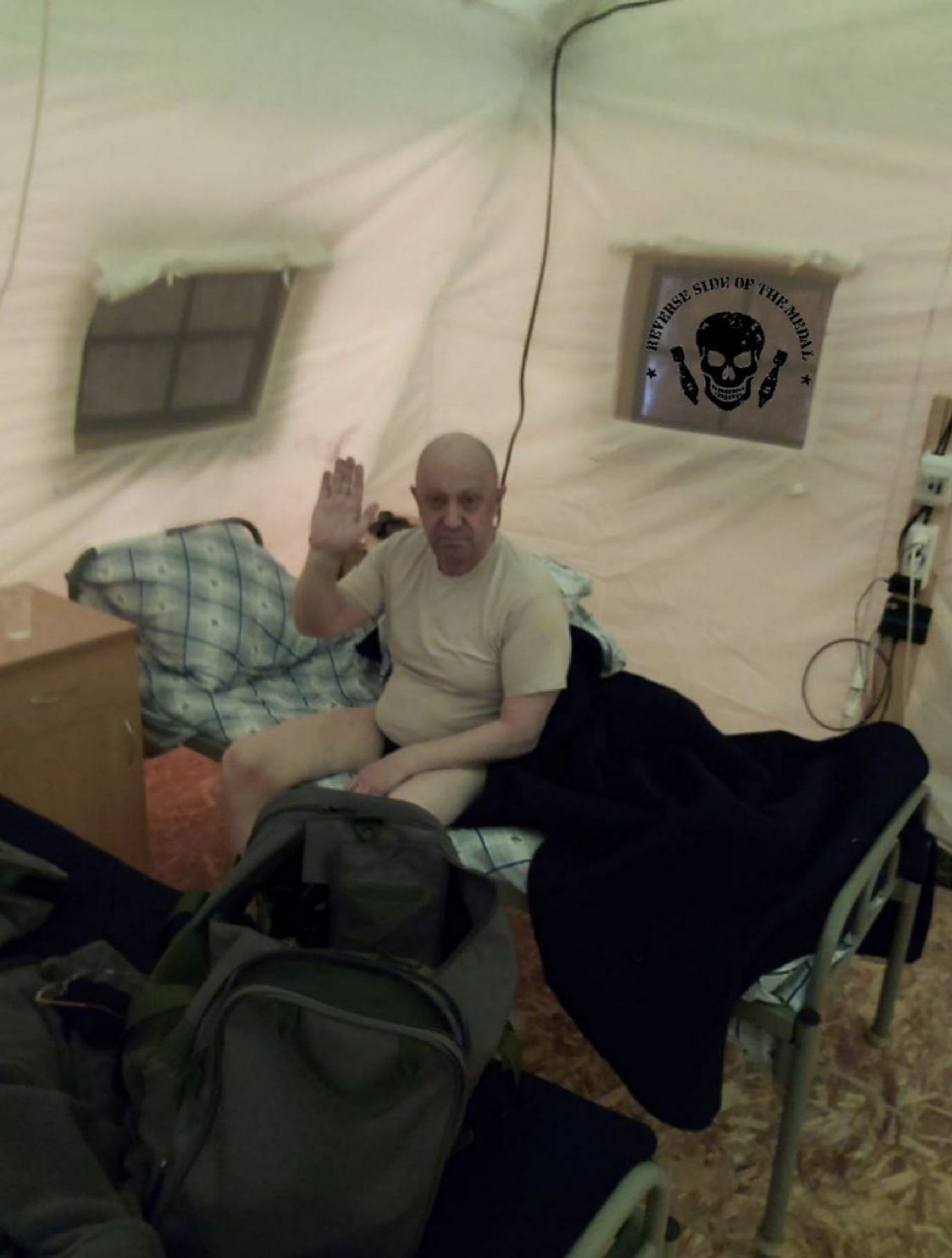 Prigozhin in the Wagenr PMC camp near Osipovichi