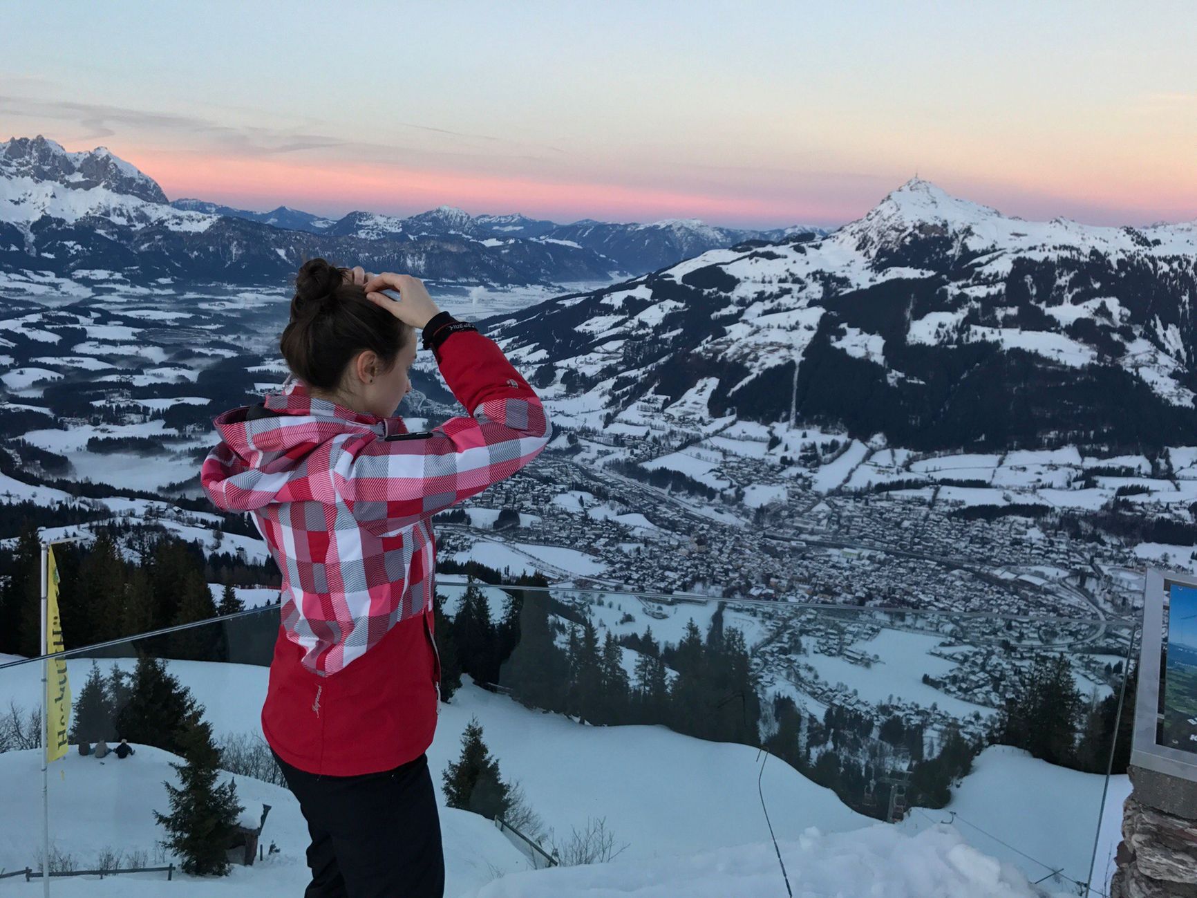 Maria, daughter of GRU officer Kolomyichenko, at the elite Hahnenkamm resort in Austria